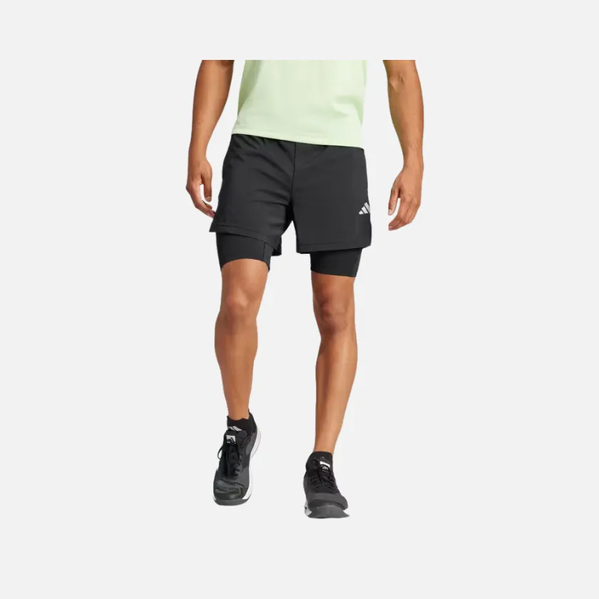 Adidas Gym Training 2 in 1 Men's Training Shorts -Black