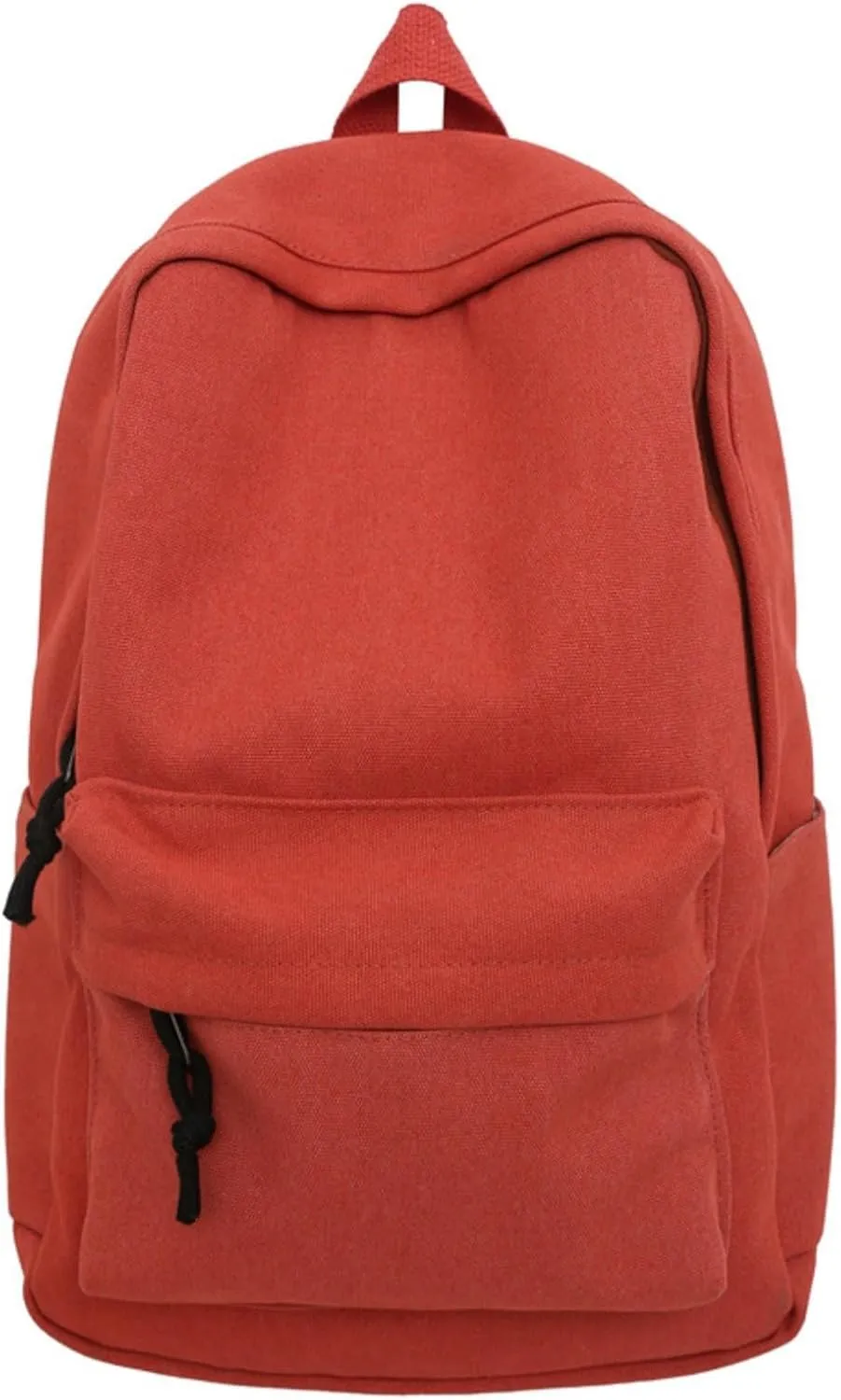 Aesthetic Canvas Laptop Backpack for Women Work Vintage Lightweight Durable Travel Rucksack Classic College Daypack (Red)