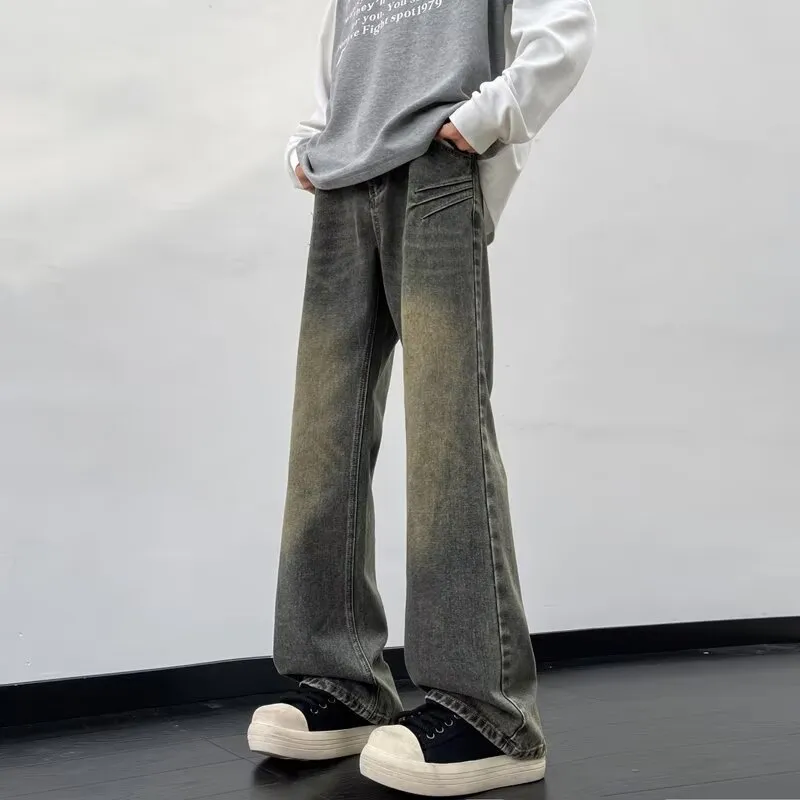 Blavra Retro Trendy Street Clean Fit Bootcut Jeans