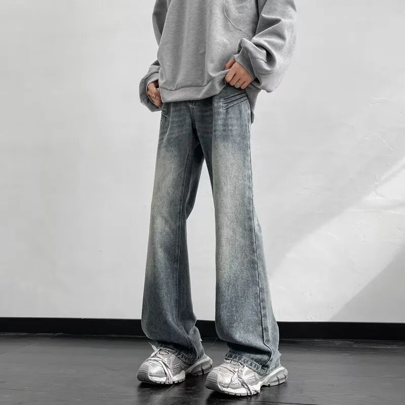Blavra Retro Trendy Street Clean Fit Bootcut Jeans