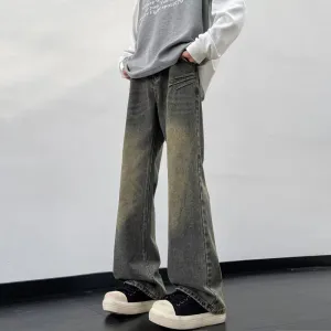 Blavra Retro Trendy Street Clean Fit Bootcut Jeans