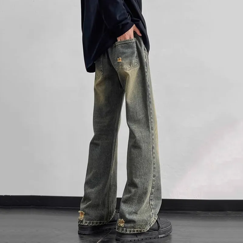 Blavra Retro Trendy Street Clean Fit Bootcut Jeans