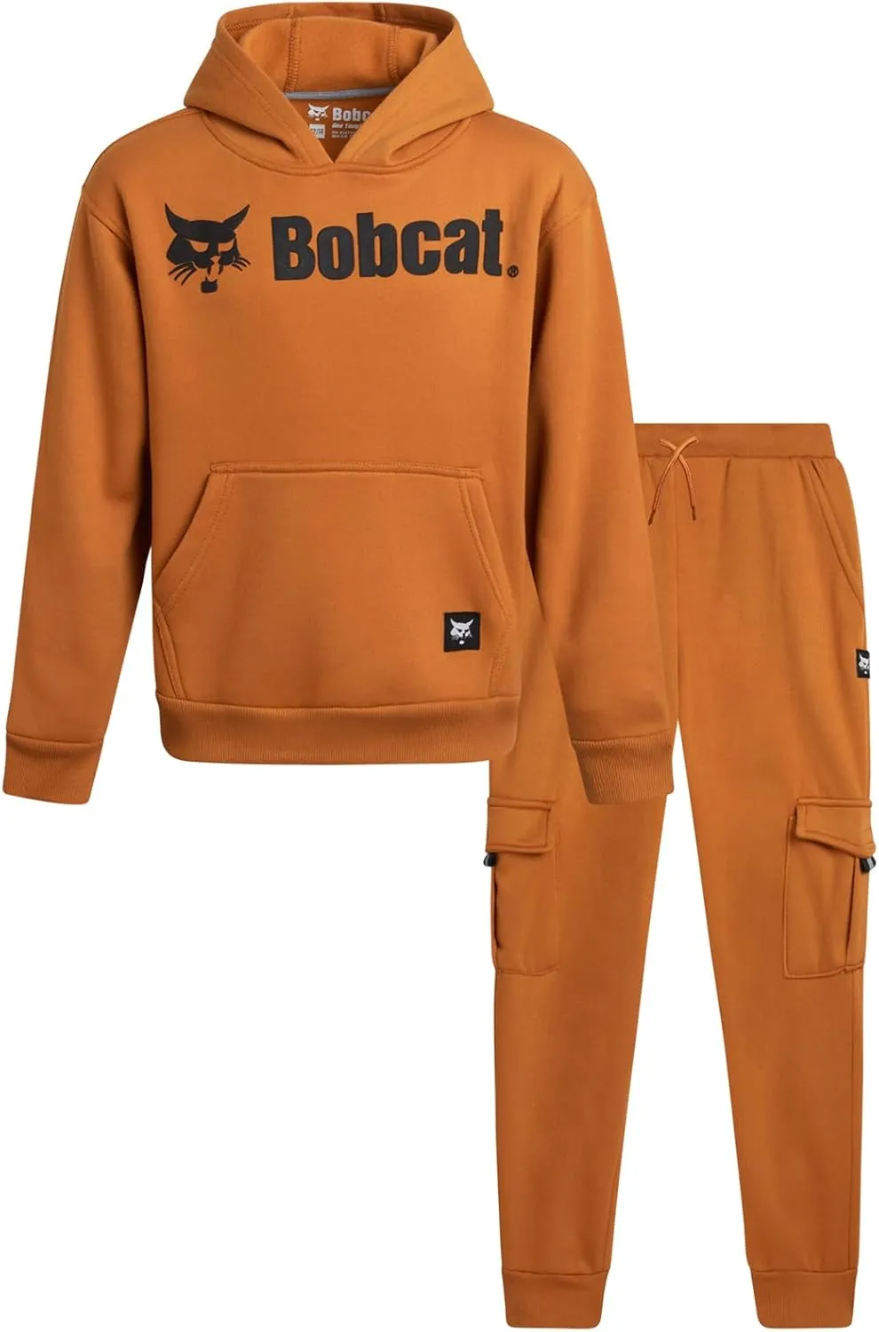 Bobcat Boys' Sweatsuit Set - 2 Piece Fleece Hoodie Sweatshirt and Cargo Jogger Pants - Active Matching Sets for Boys (8-18)