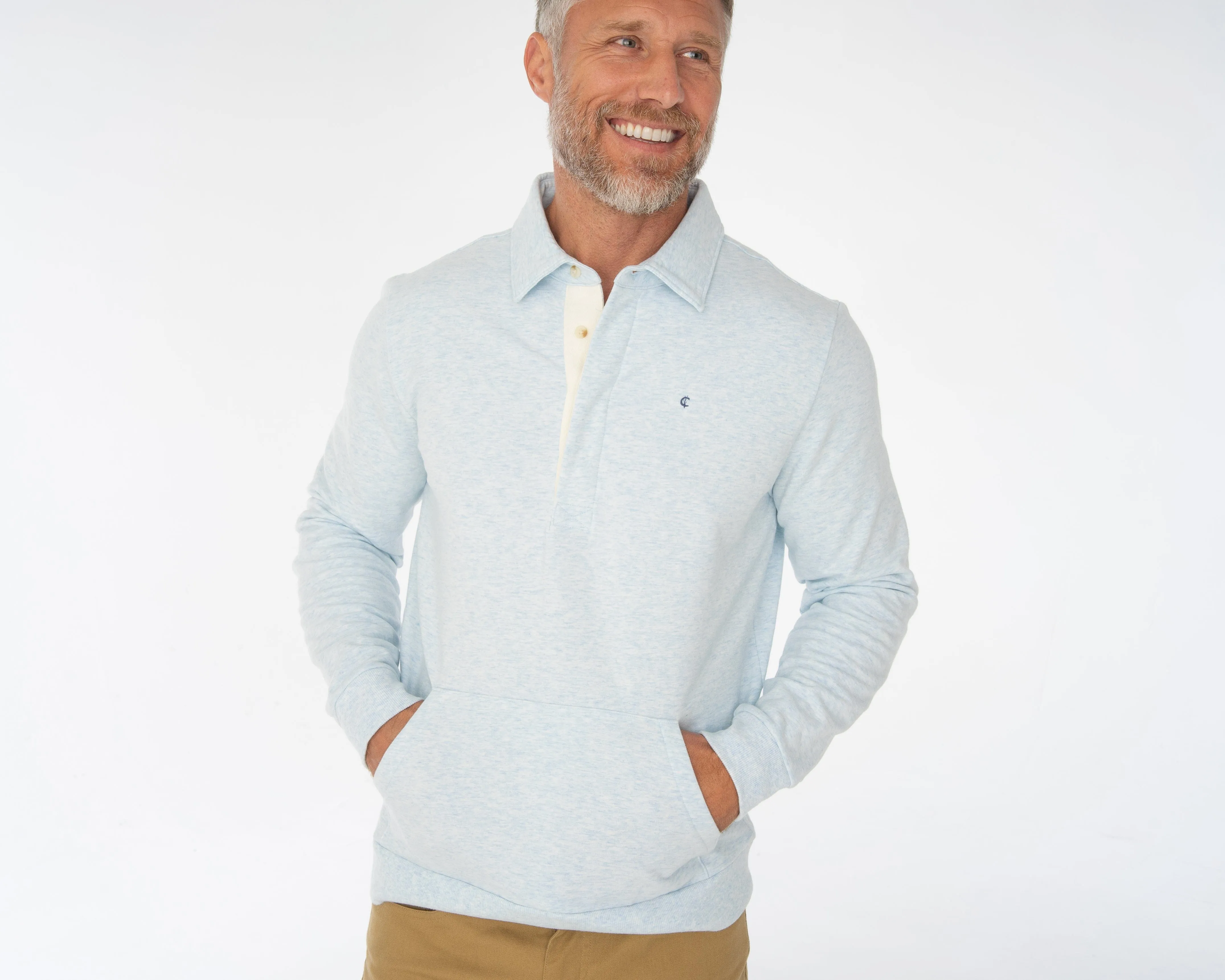 Collared Sweatshirt - Heather Ice