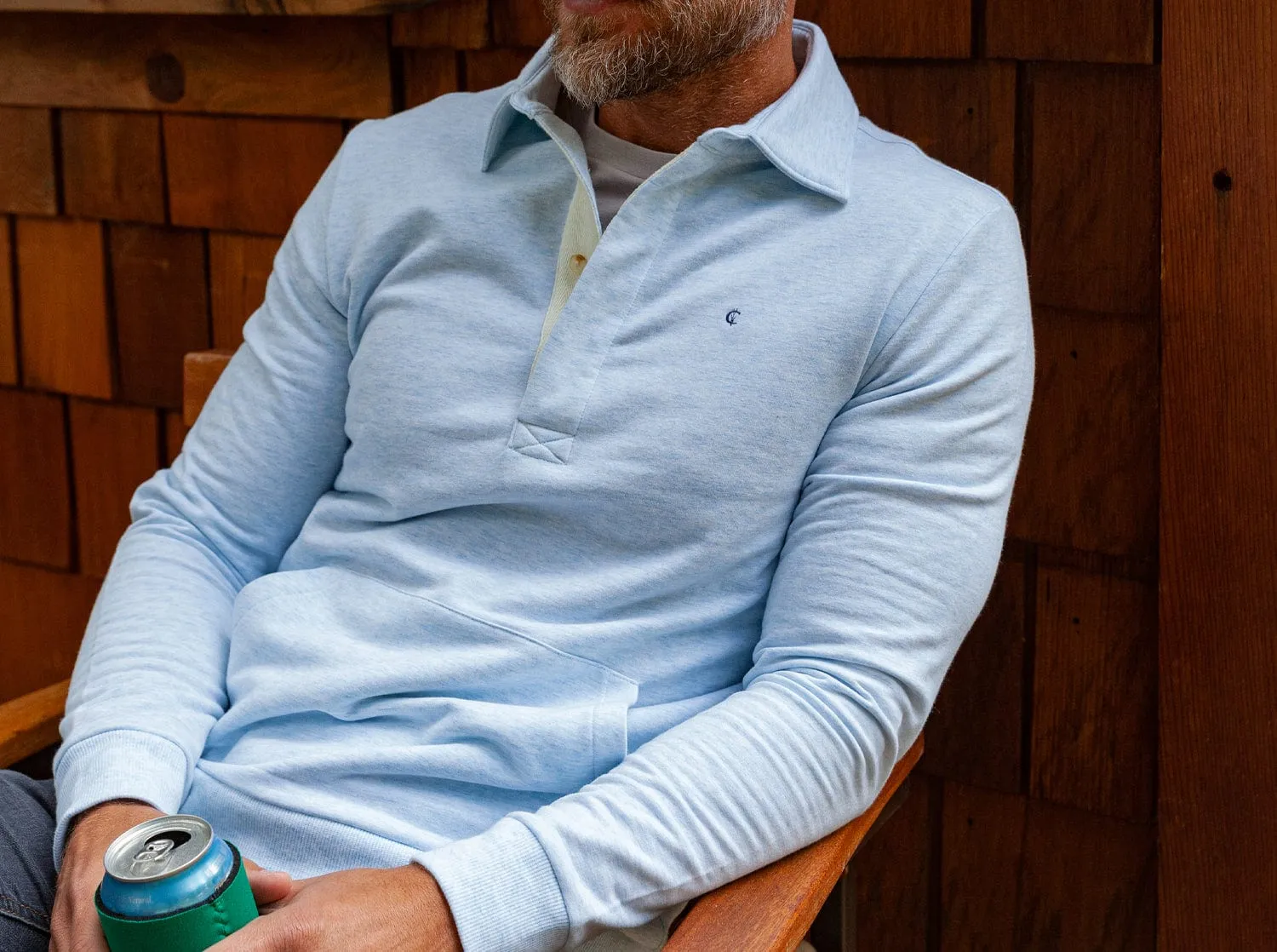 Collared Sweatshirt - Heather Ice