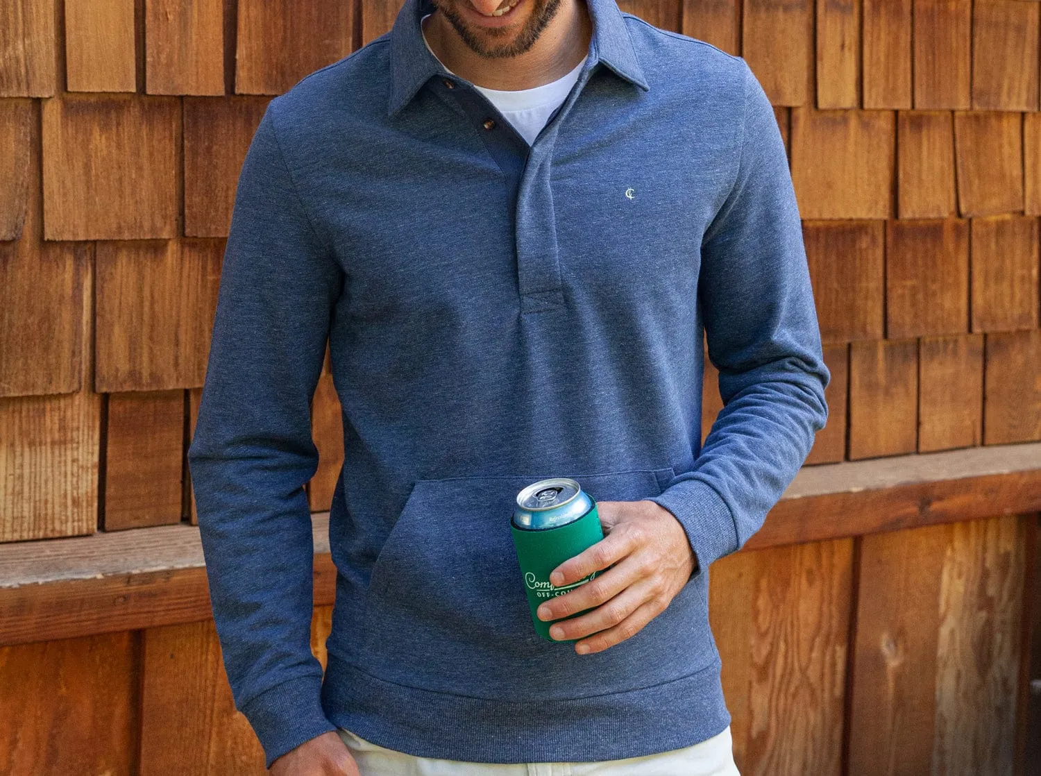 Collared Sweatshirt - Heather Navy