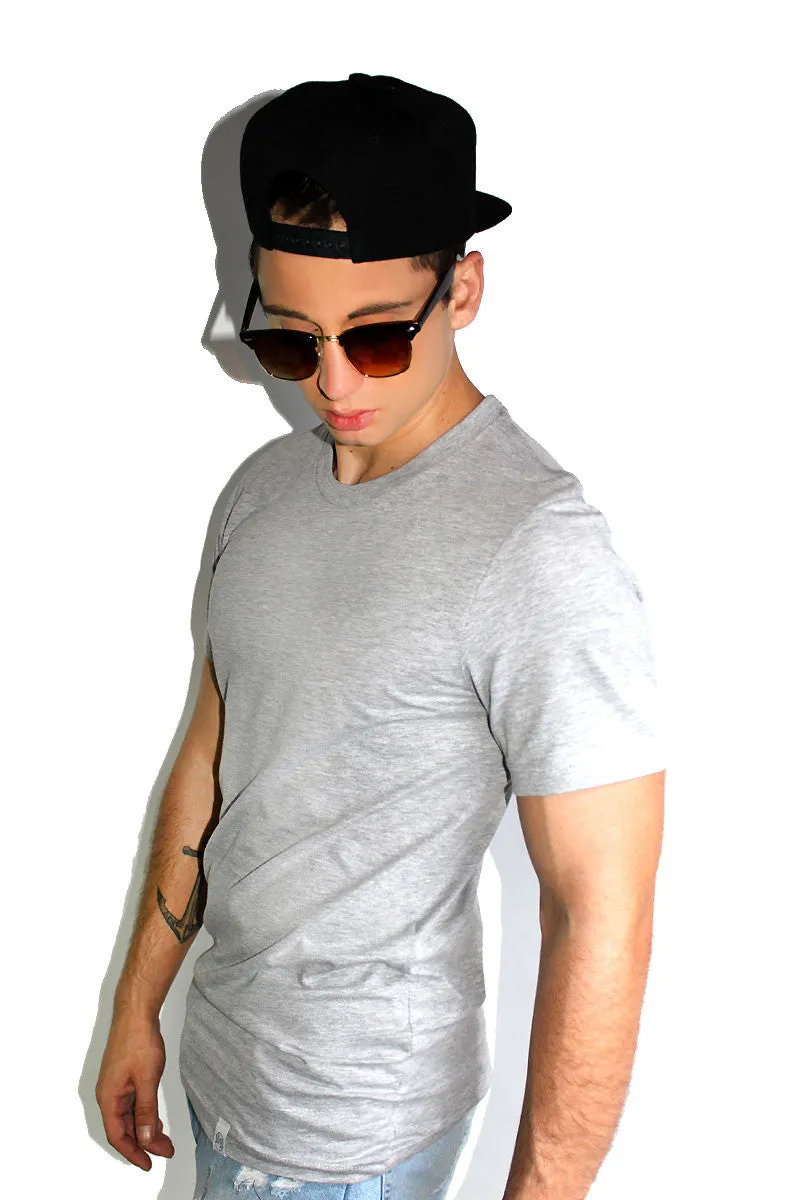 Core Crewneck Tee-Grey