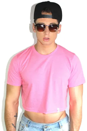 Core Crop Tee-Neon Pink