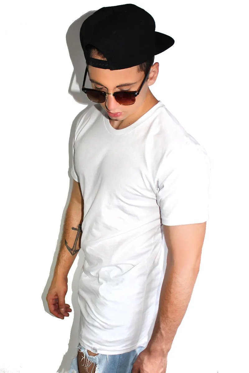 Core Long Tee-White