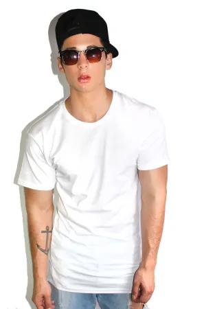 Core Long Tee-White