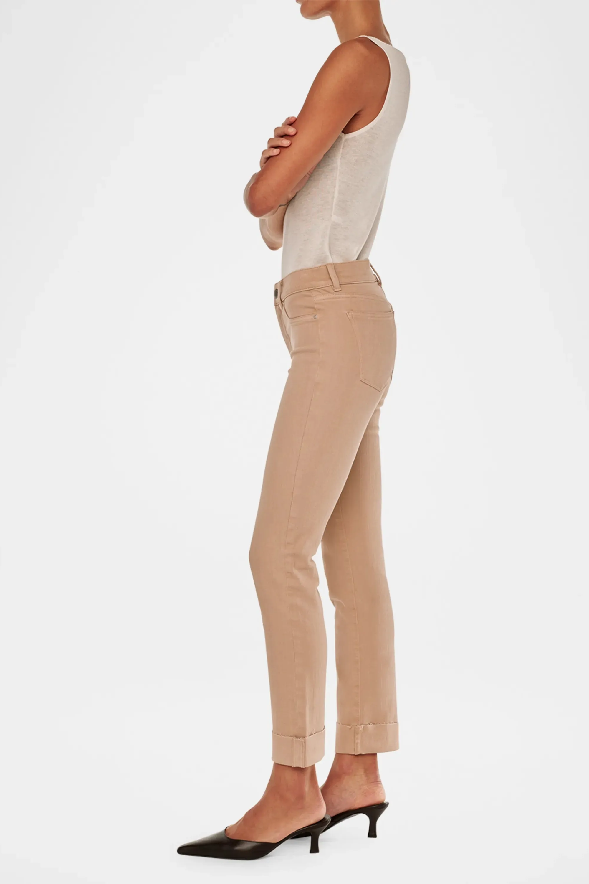 DL1961 Mara Straight Cuffed Jeans