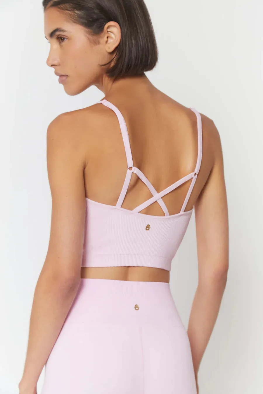 Entice Seamless Crop Tank, Bella Pink