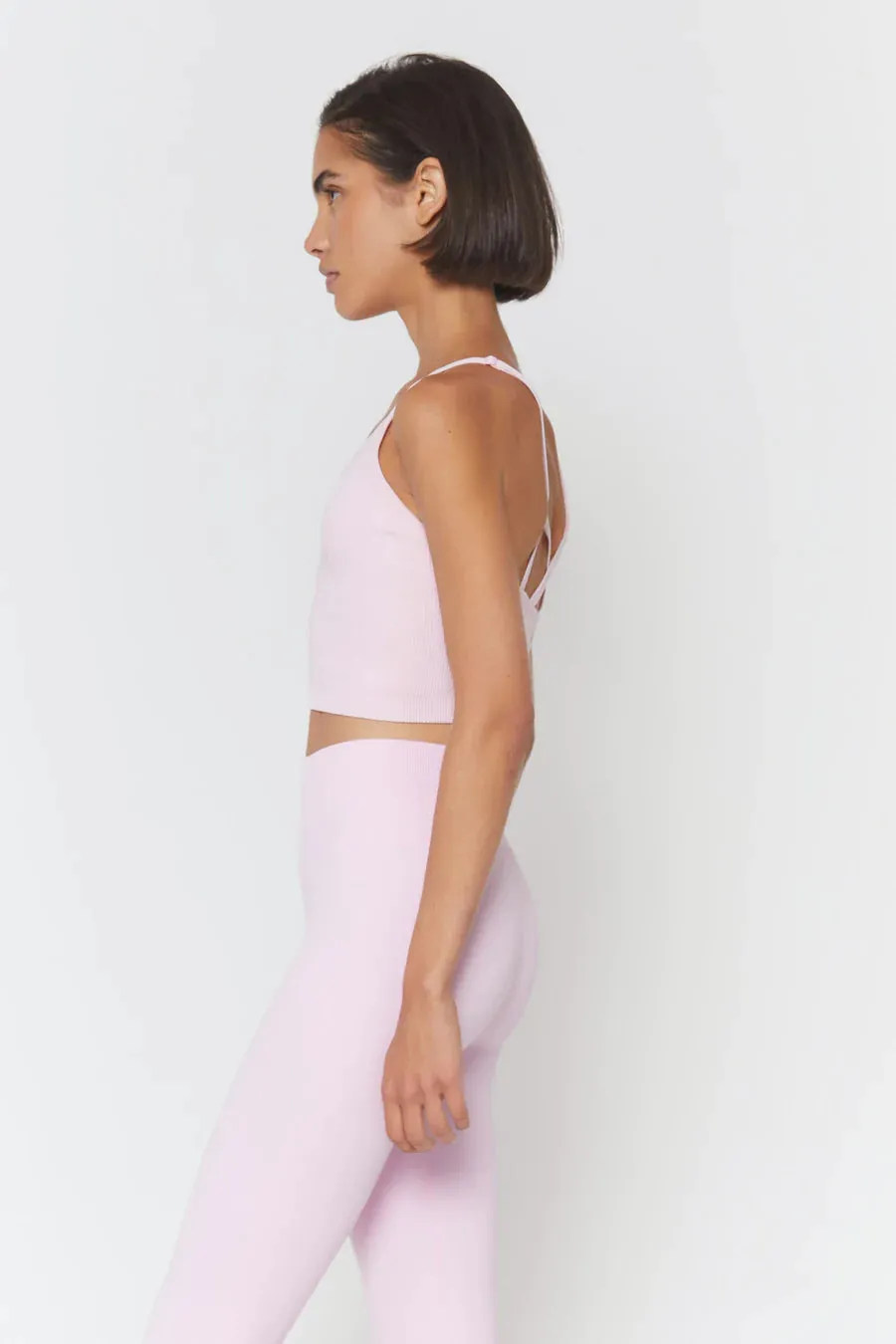 Entice Seamless Crop Tank, Bella Pink