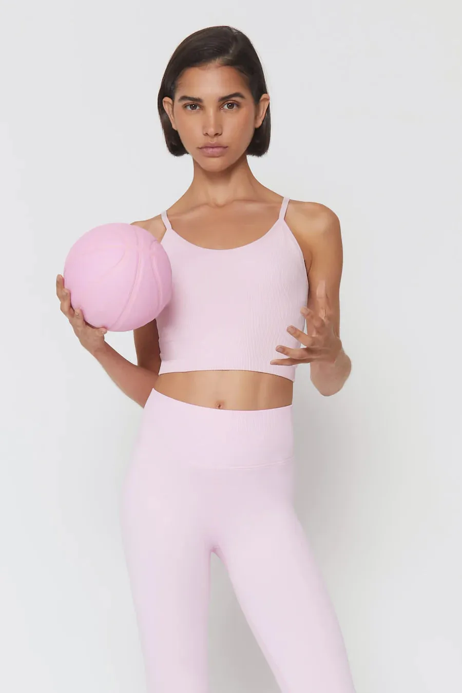 Entice Seamless Crop Tank, Bella Pink