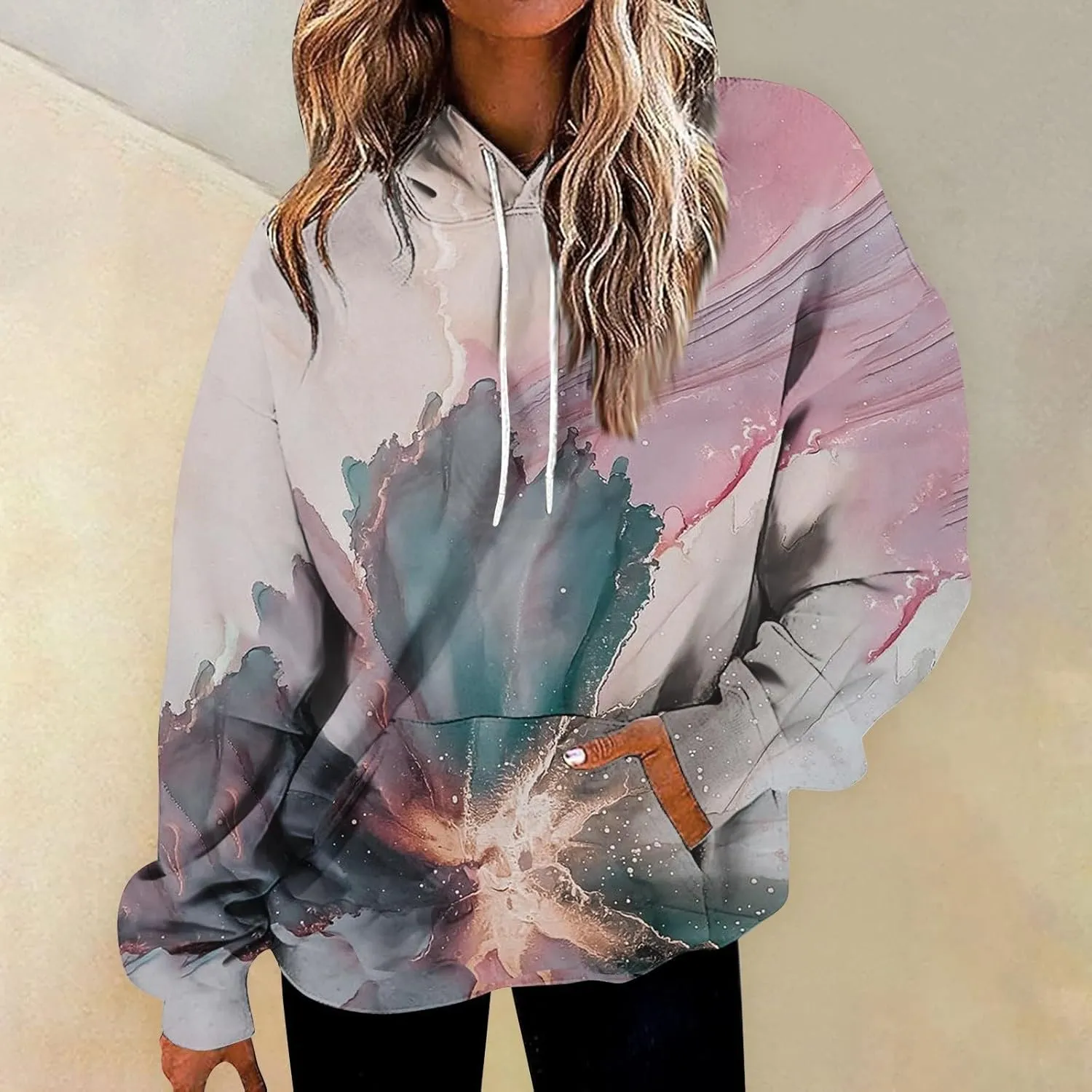 GOFULY Women'S Fashion Hoodies & Sweatshirts Long Sleeve Drawstring Sweatshirt Gradient Color Fall 2024 Casual Sweatshirts