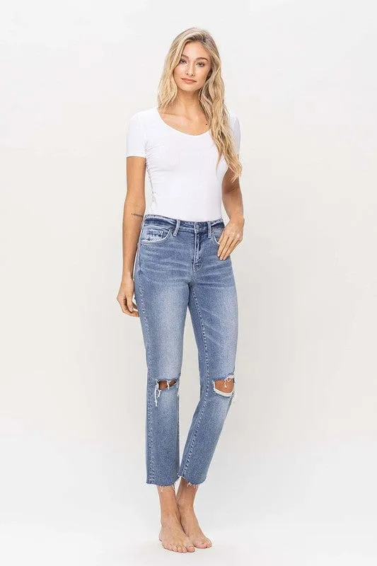 High Rise Straight With Clean Raw Hem *Online Only*