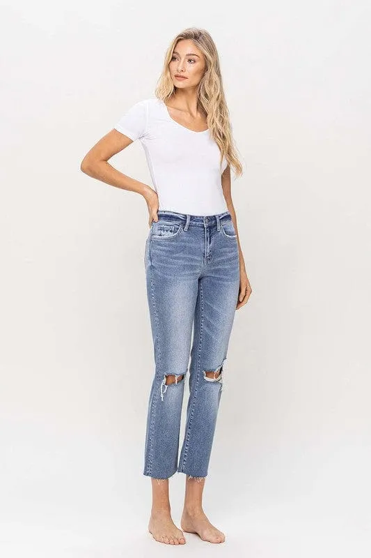 High Rise Straight With Clean Raw Hem *Online Only*