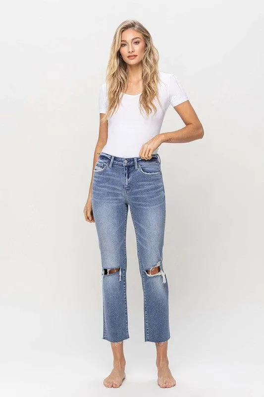 High Rise Straight With Clean Raw Hem *Online Only*