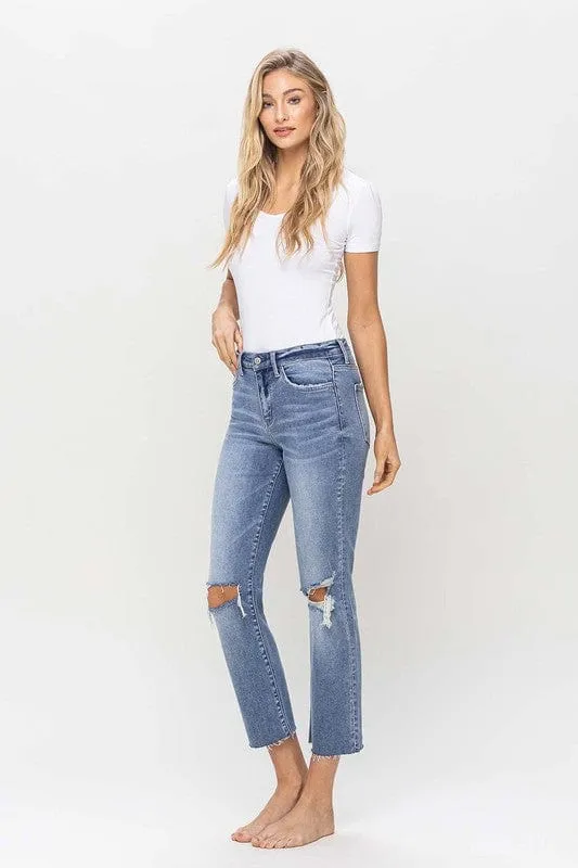High Rise Straight With Clean Raw Hem *Online Only*
