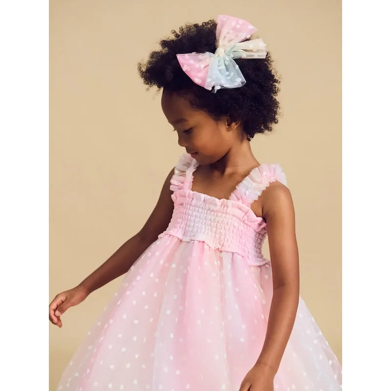 Huxbaby Daisy Sweetheart Shirred Tulle Dress