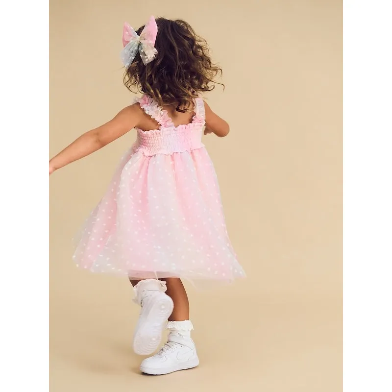 Huxbaby Daisy Sweetheart Shirred Tulle Dress