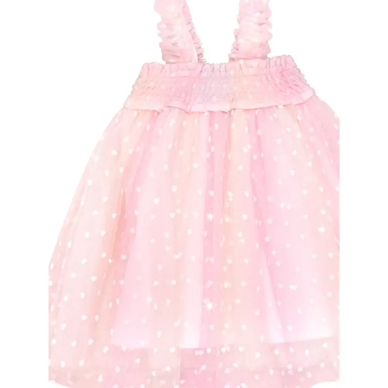 Huxbaby Daisy Sweetheart Shirred Tulle Dress