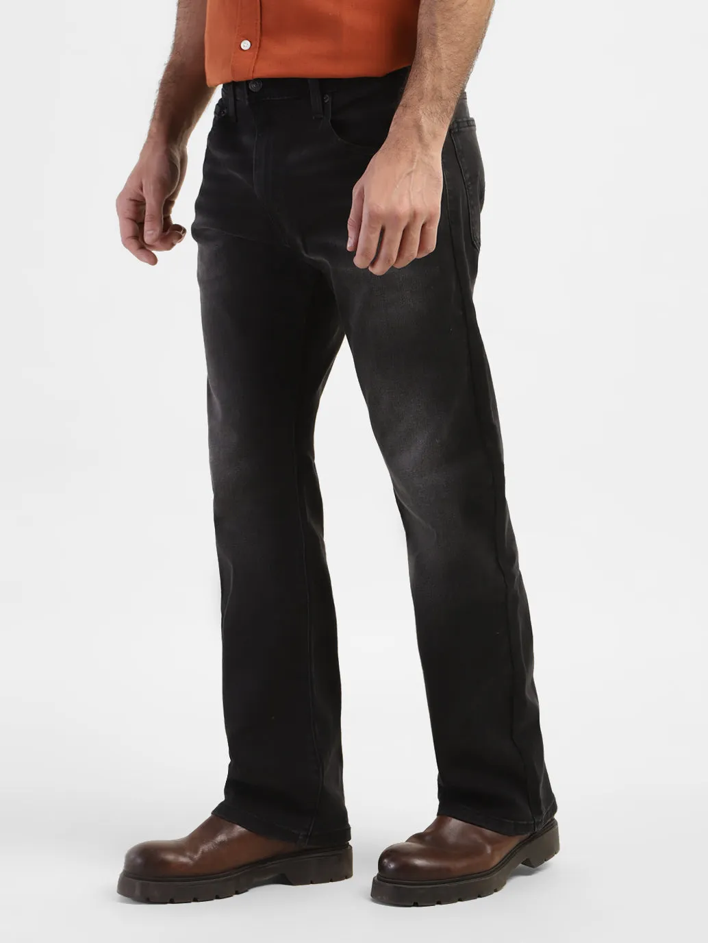 Men's 517 Black Bootcut Fit Mid Rise Jeans