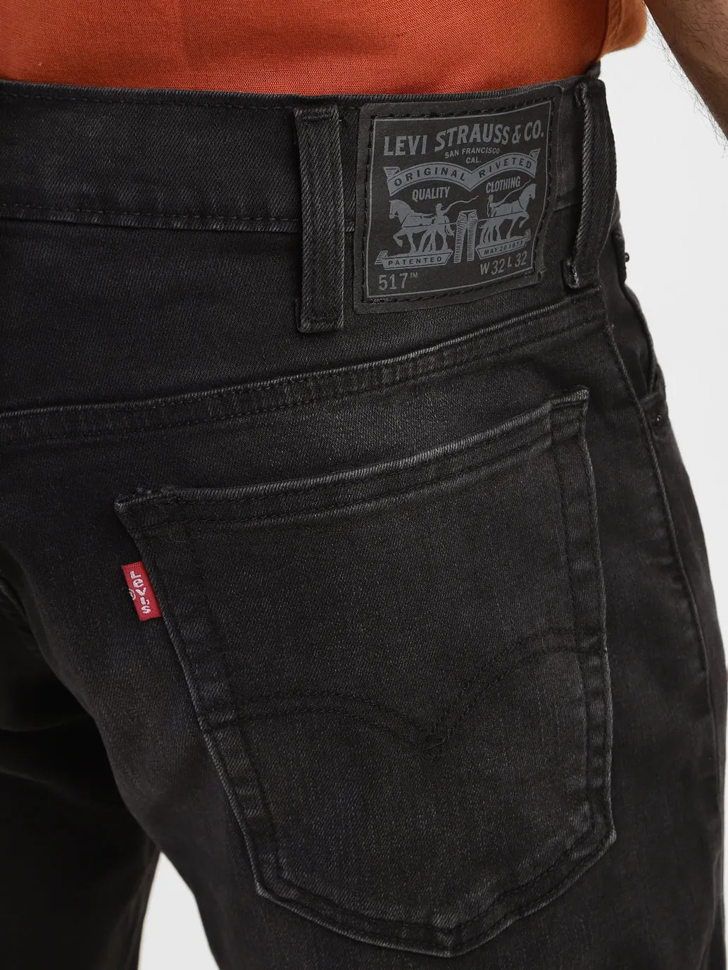 Men's 517 Black Bootcut Fit Mid Rise Jeans