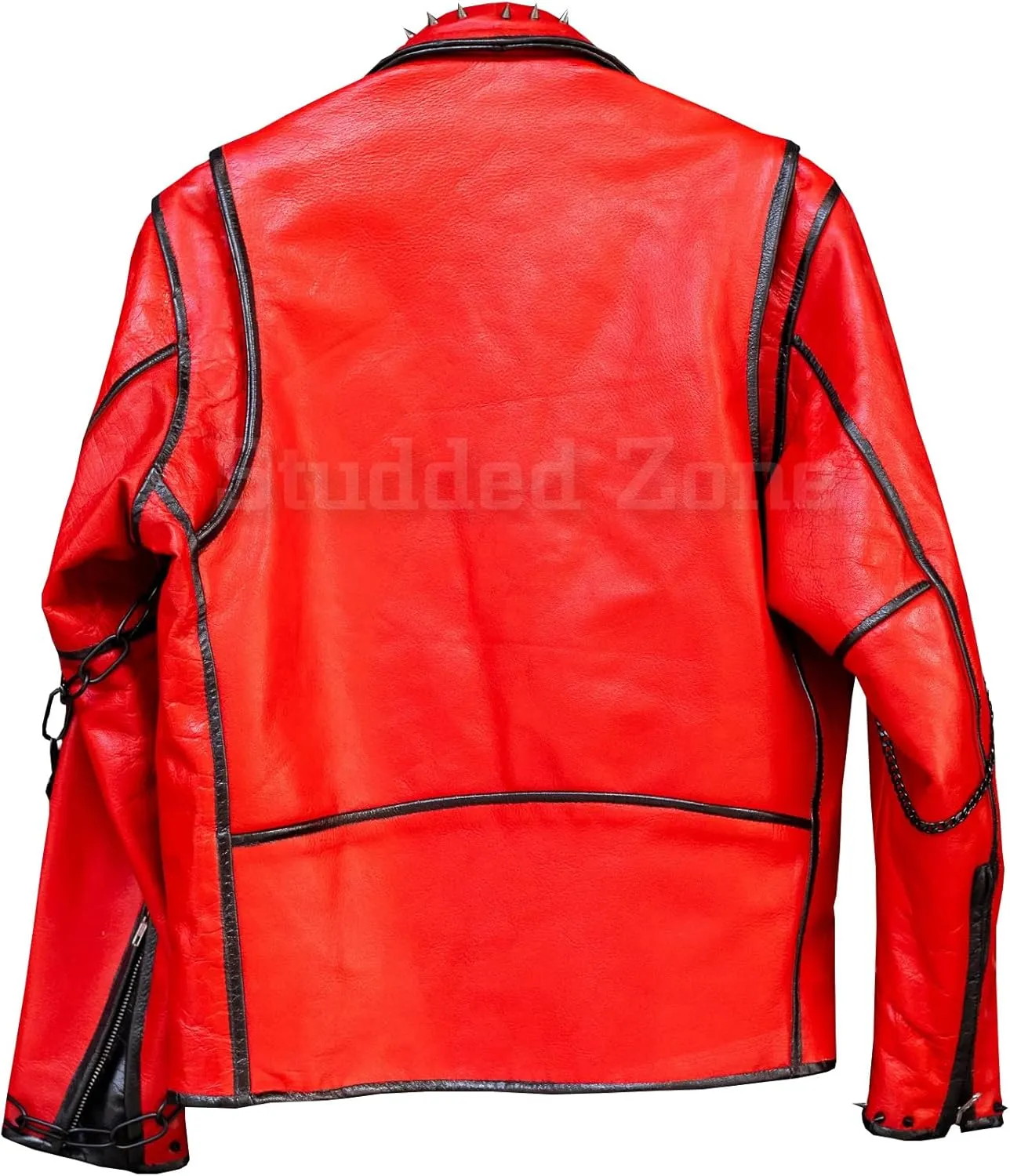 Men's Punk Rock Studded Spiked Leather Biker Jacket- Rider Vinatge Multicolor Brando Style Motorcycle Gothic Jacket