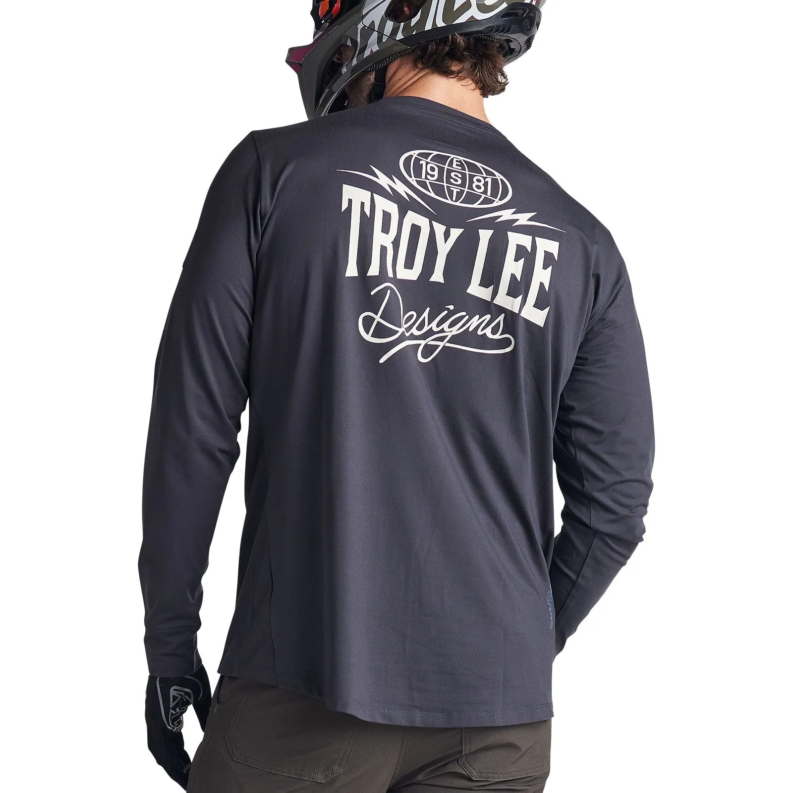 Ruckus Long Sleeve Ride Tee Bolts Carbon