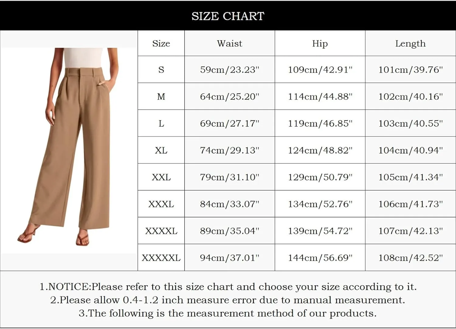 Womens Linen Blend Summer Casual Loose Pant Trousers High Waist Straight Slim Fit Pants Travel
