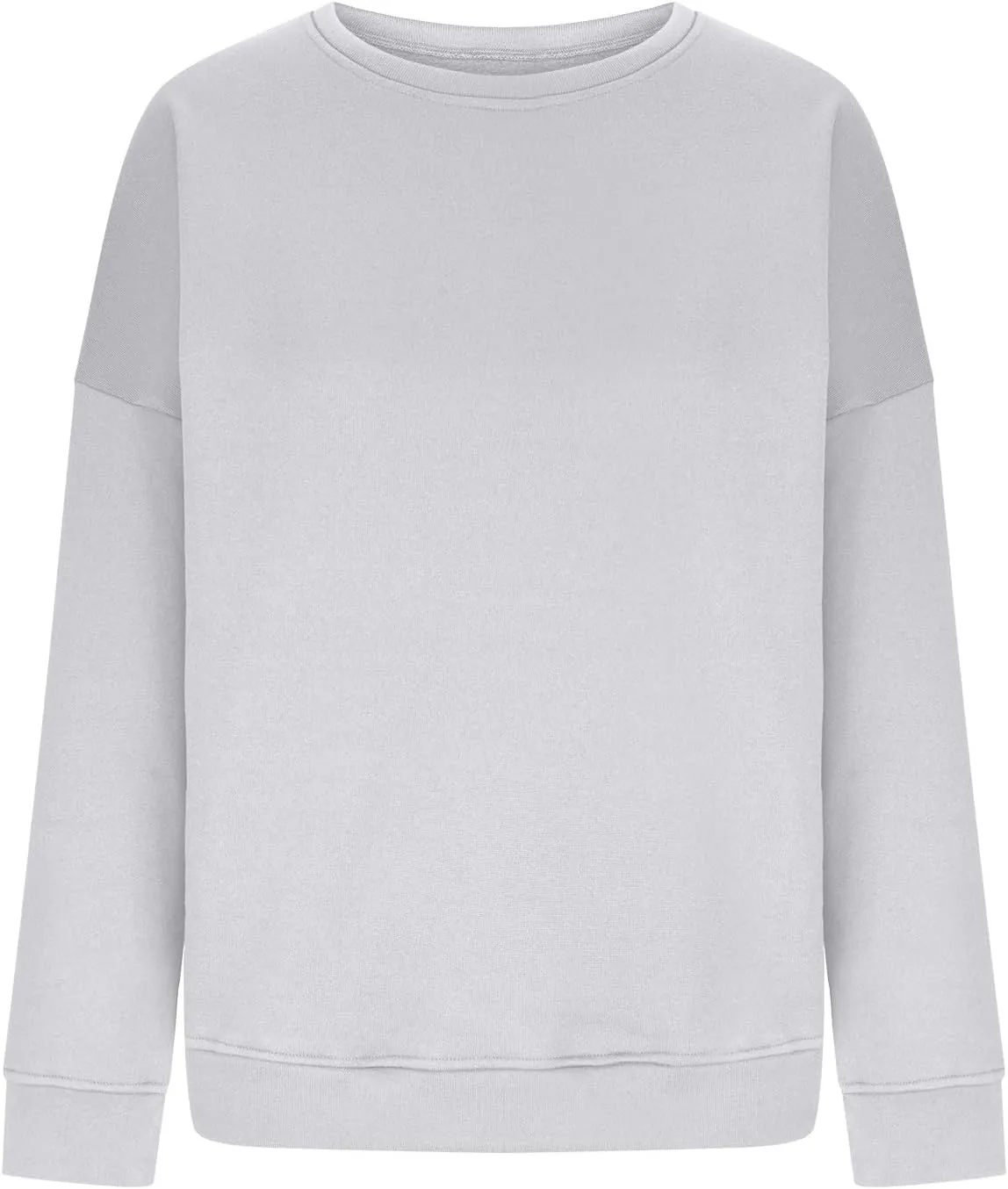 Womens Oversized Crewneck Sweatshirts Comfort Sweatshirt Pullover Tops Solid Color Cute Hoodie Teen Girls Clothes