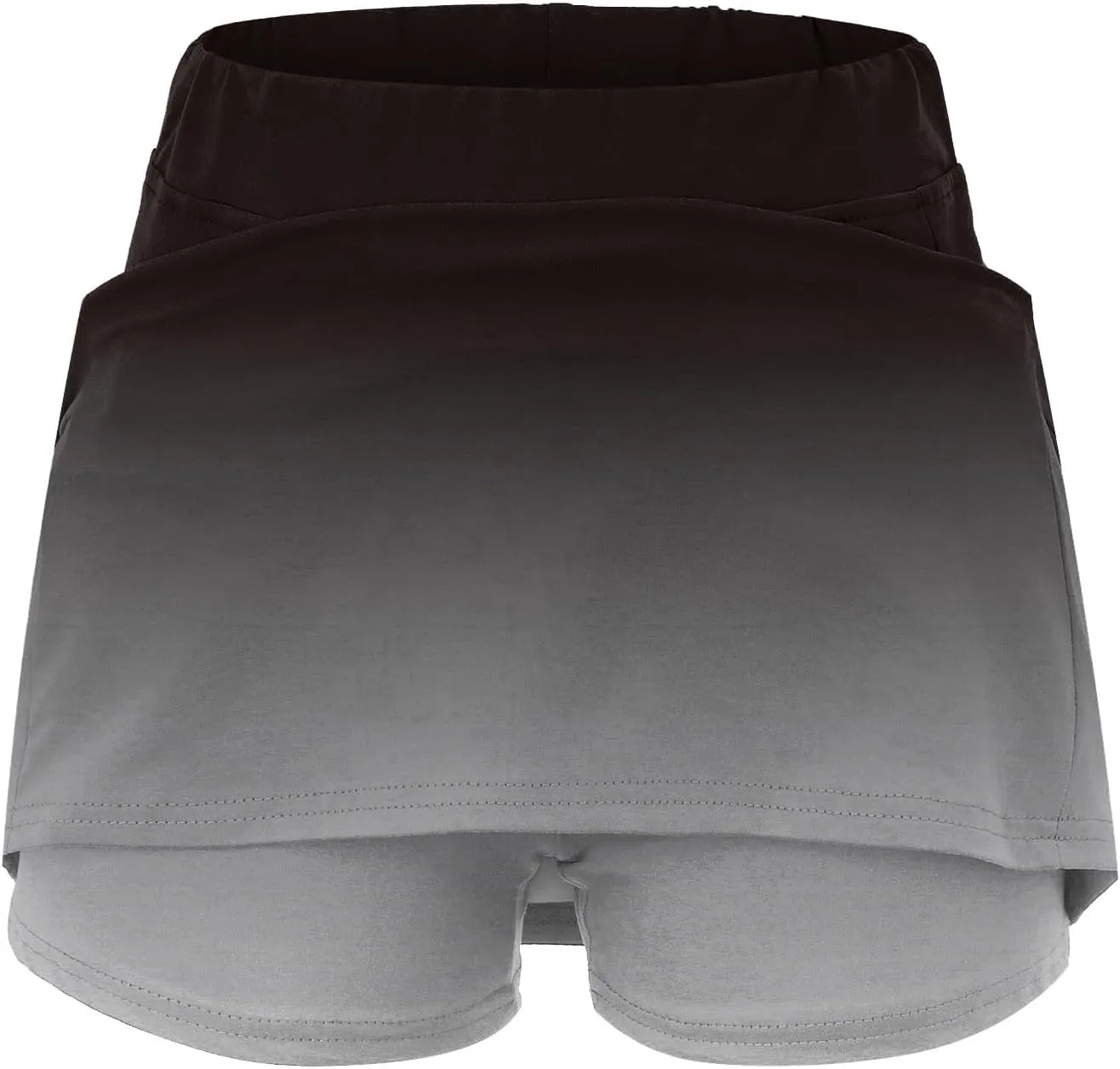 Womens Skorts with Pockets Tummy Control Plus Size Gradient Skorts High Waist Athletic Sports Pants Skirt Casual Shorts