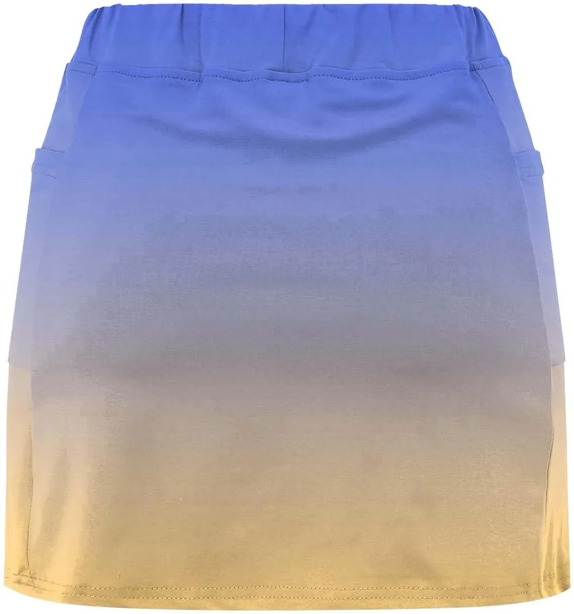 Womens Skorts with Pockets Tummy Control Plus Size Gradient Skorts High Waist Athletic Sports Pants Skirt Casual Shorts