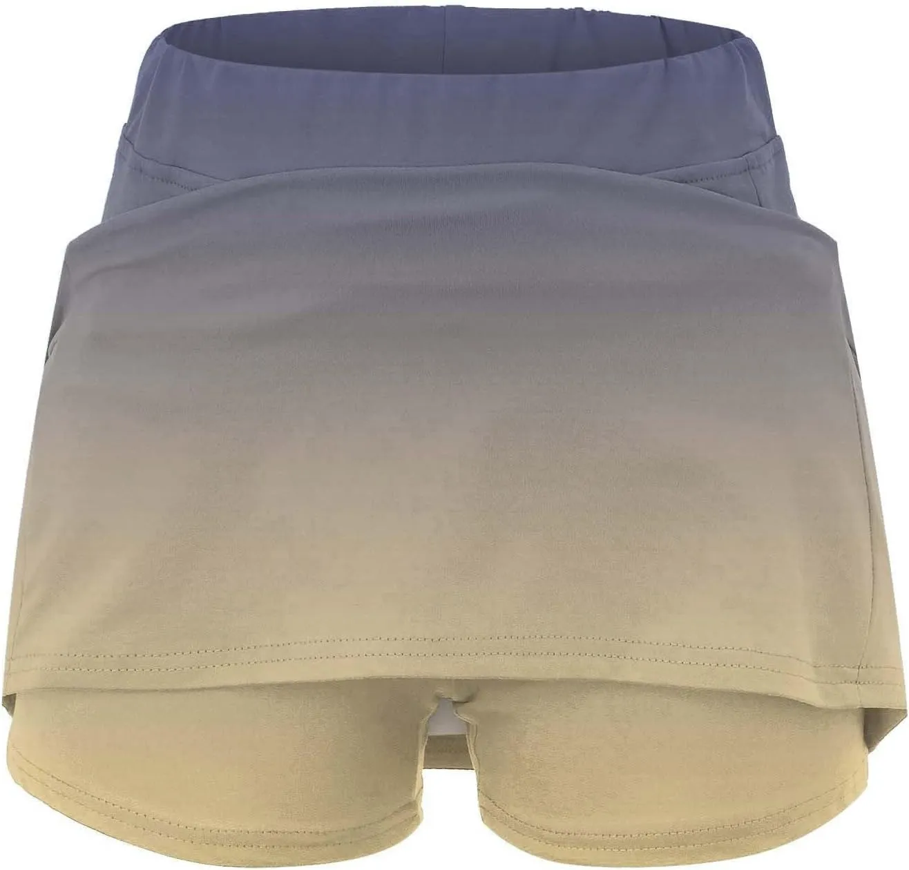 Womens Skorts with Pockets Tummy Control Plus Size Gradient Skorts High Waist Athletic Sports Pants Skirt Casual Shorts