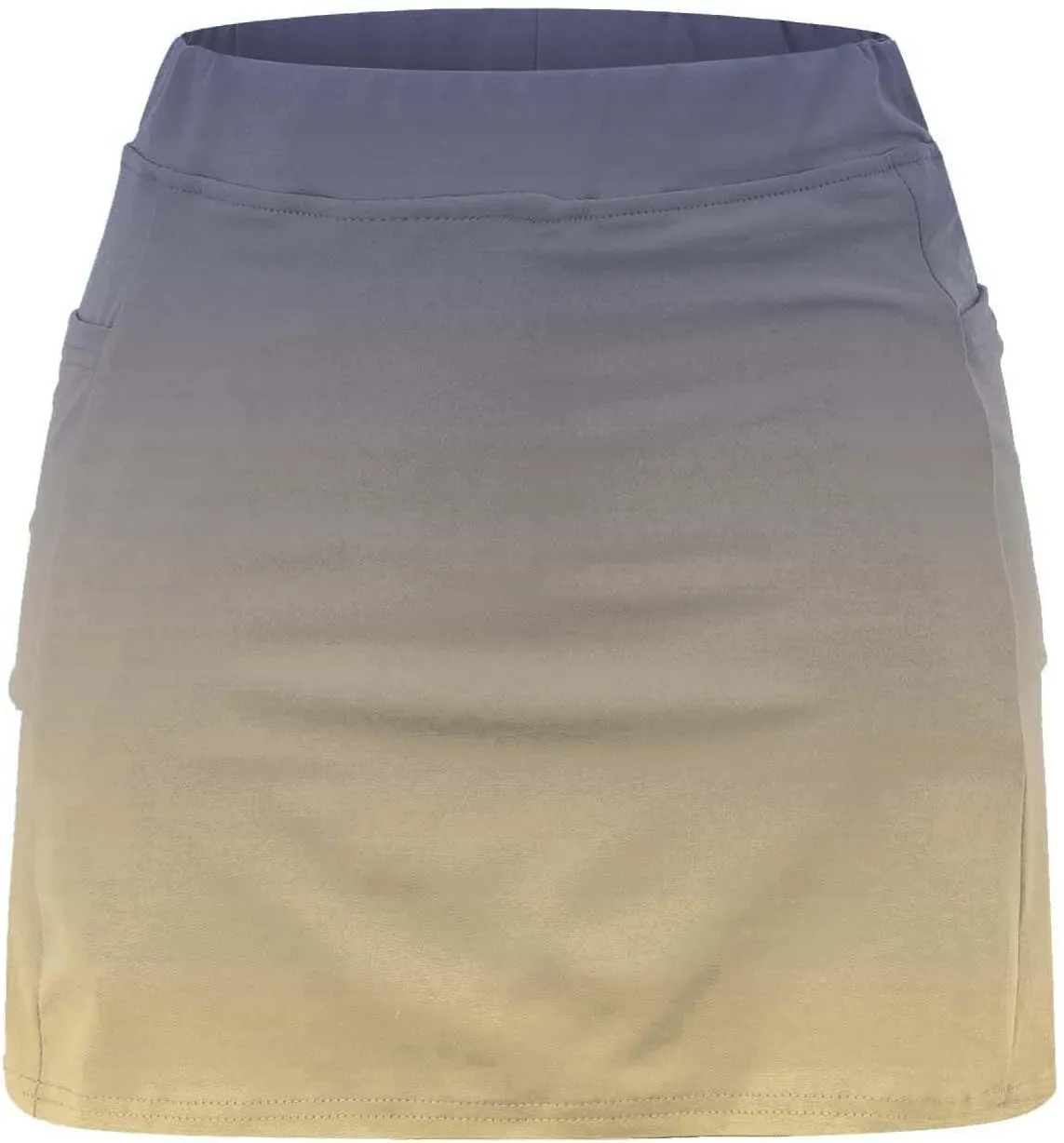 Womens Skorts with Pockets Tummy Control Plus Size Gradient Skorts High Waist Athletic Sports Pants Skirt Casual Shorts