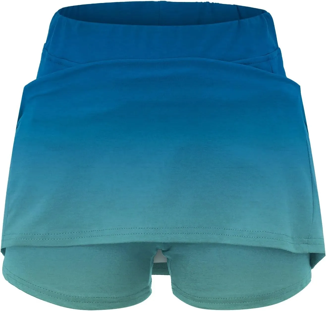 Womens Skorts with Pockets Tummy Control Plus Size Gradient Skorts High Waist Athletic Sports Pants Skirt Casual Shorts