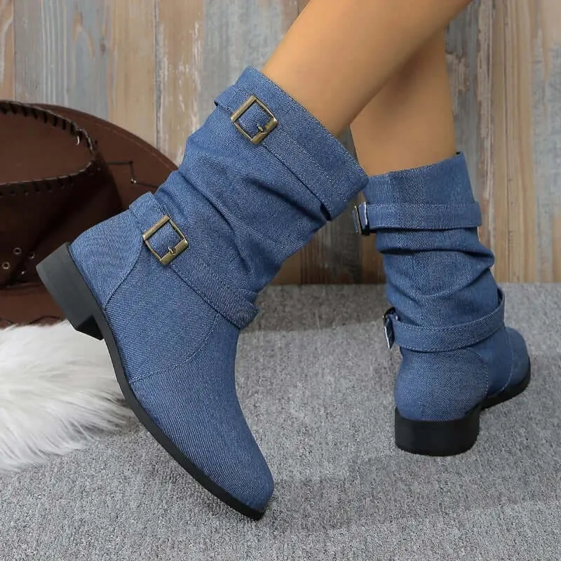 Women's Stylish Midi Ankle Boots