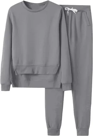 Womens Two Piece Lounge Sets Long Sleeve V Neck Fall Trendy Sweatsuit Long Sleeve Shirts Yoga Pants Sweatsuits