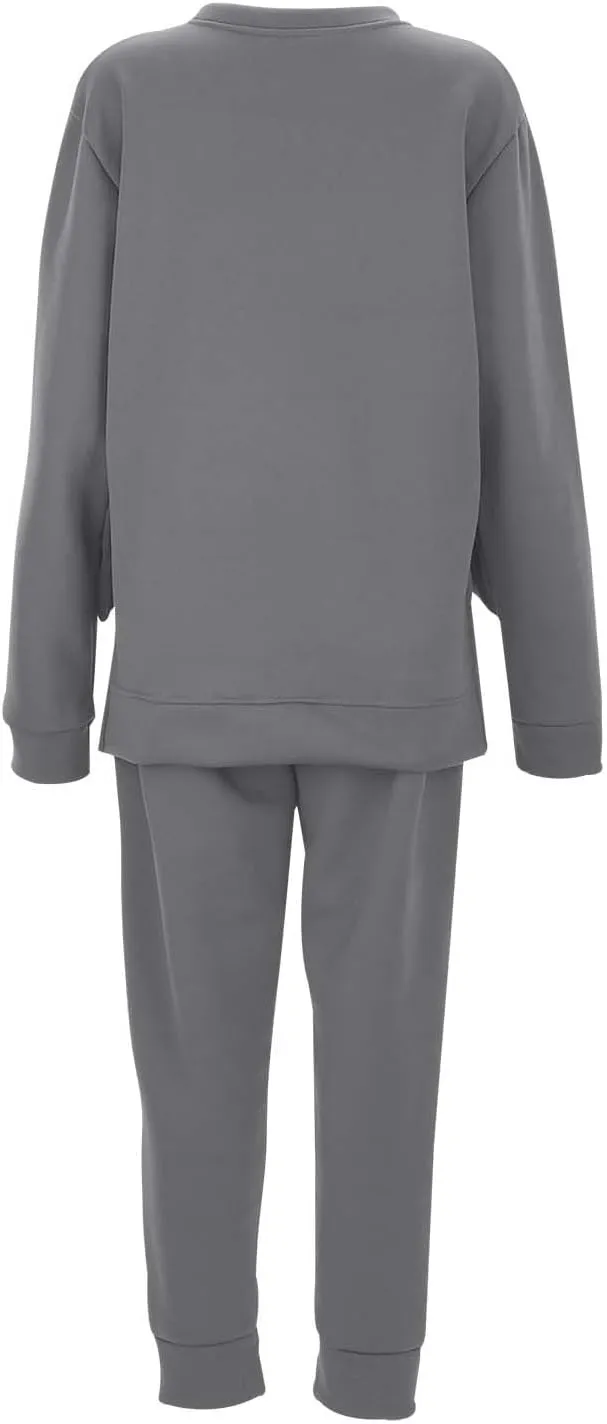 Womens Two Piece Lounge Sets Long Sleeve V Neck Fall Trendy Sweatsuit Long Sleeve Shirts Yoga Pants Sweatsuits