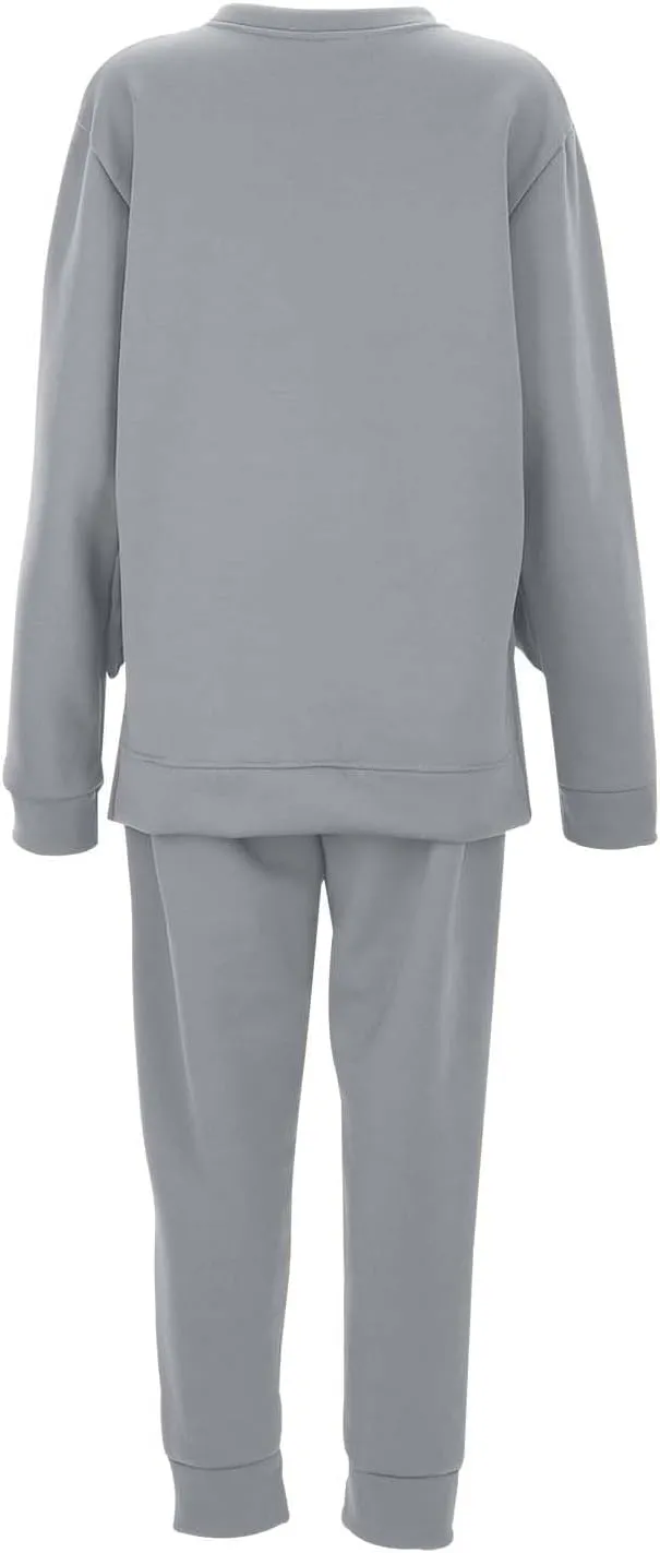Womens Two Piece Lounge Sets Long Sleeve V Neck Fall Trendy Sweatsuit Long Sleeve Shirts Yoga Pants Sweatsuits