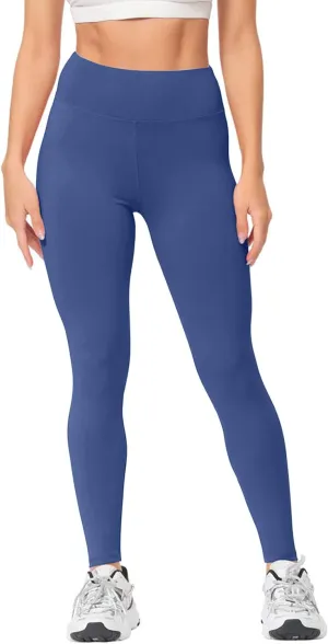 Women's Workout Yoga Pants Solid Color High Waist Stretch Leggings Trendy Slim Fit Running Athletic Trousers